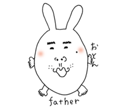 Mikawa rabbit also speak Kansai dialect sticker #7135543