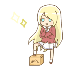 The girl who has a long sleeve sticker #7135573