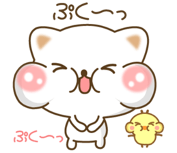 The cute white cat 2 sticker #7135667