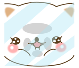 The cute white cat 2 sticker #7135680