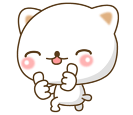 The cute white cat 2 sticker #7135685