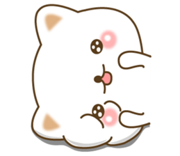 The cute white cat 2 sticker #7135692