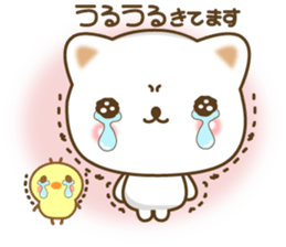 The cute white cat 2 sticker #7135694