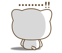 The cute white cat 2 sticker #7135699