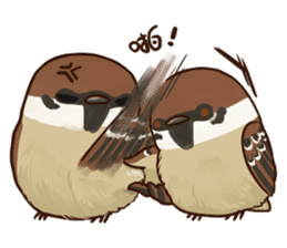 fat sparrow sticker #7136528
