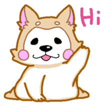 Akita dog - everyday conversation - sticker #7136984