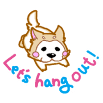 Akita dog - everyday conversation - sticker #7136996