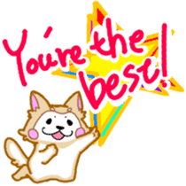 Akita dog - everyday conversation - sticker #7137010