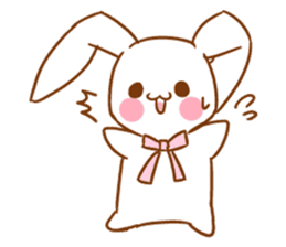Moonlit night Child rabbit. English sticker #7137636