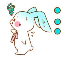 Moonlit night Child rabbit. English sticker #7137646