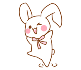 Moonlit night Child rabbit. English sticker #7137649