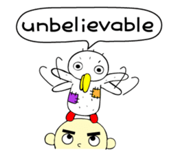 one bird [English] sticker #7138488