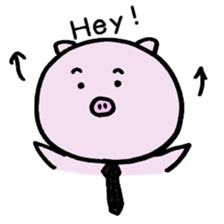 Pig with a tie sticker #7138628