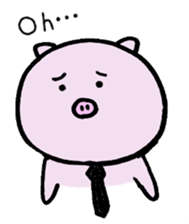 Pig with a tie sticker #7138629