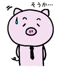 Pig with a tie sticker #7138632