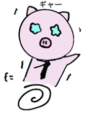 Pig with a tie sticker #7138645