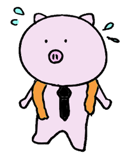 Pig with a tie sticker #7138646