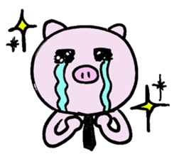 Pig with a tie sticker #7138652