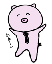 Pig with a tie sticker #7138657