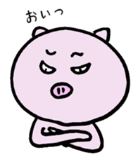 Pig with a tie sticker #7138659