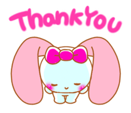 Cute Pinky strawberry rabbit sticker #7139625