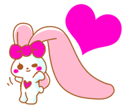 Cute Pinky strawberry rabbit sticker #7139631