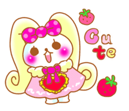 Cute Pinky strawberry rabbit sticker #7139633
