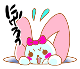 Cute Pinky strawberry rabbit sticker #7139640