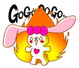 Cute Pinky strawberry rabbit sticker #7139641