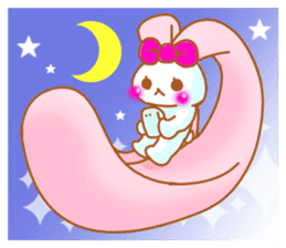 Cute Pinky strawberry rabbit sticker #7139646