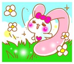 Cute Pinky strawberry rabbit sticker #7139649