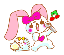 Cute Pinky strawberry rabbit sticker #7139657