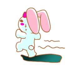 Cute Pinky strawberry rabbit sticker #7139660