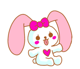 Cute Pinky strawberry rabbit sticker #7139663
