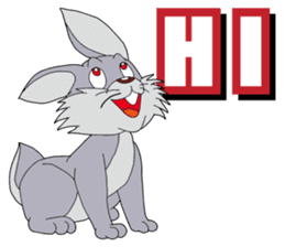 Happy Silver Rabbit sticker #7139864