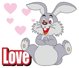 Happy Silver Rabbit sticker #7139873