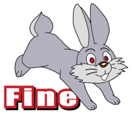 Happy Silver Rabbit sticker #7139874