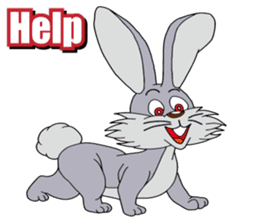 Happy Silver Rabbit sticker #7139876
