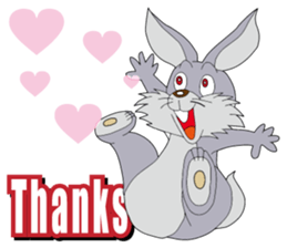 Happy Silver Rabbit sticker #7139879