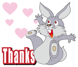 Happy Silver Rabbit sticker #7139879