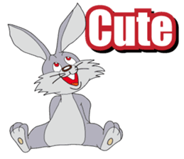 Happy Silver Rabbit sticker #7139884