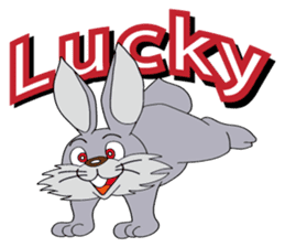 Happy Silver Rabbit sticker #7139885