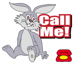 Happy Silver Rabbit sticker #7139894