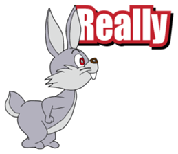 Happy Silver Rabbit sticker #7139902