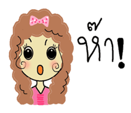 Strong cute Thai women sticker #7140602