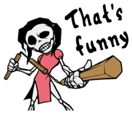 skeleton_kung fu sticker #7141073