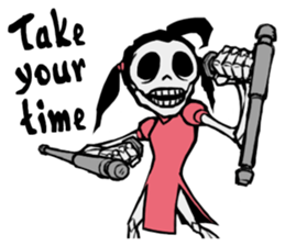 skeleton_kung fu sticker #7141075