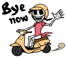 skeleton_kung fu sticker #7141087