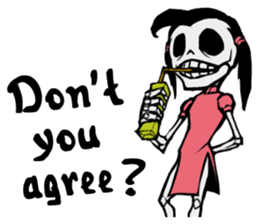 skeleton_kung fu sticker #7141088