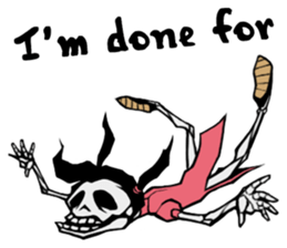 skeleton_kung fu sticker #7141095